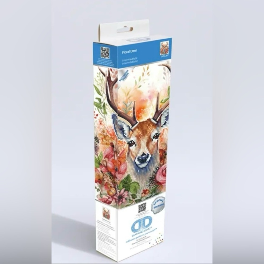 Floral Deer Diamond Dotz Painting Kit. Special Edition. New with tags in box.